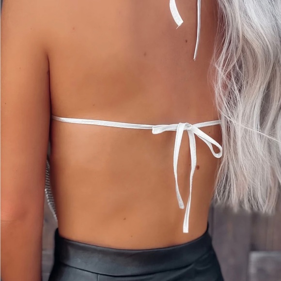 Silver rhinestone halter - Picture 3 of 3